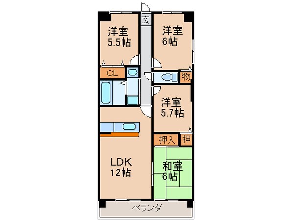 アルカディアⅤの物件間取画像